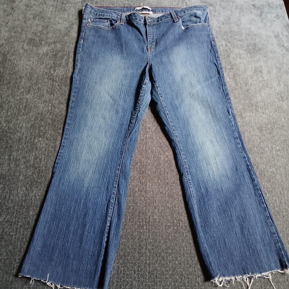 Vintage Tommy Hilfiger Mens Low Rise Bootcut Jeans Blue Frayed Hem 0821401 40x27